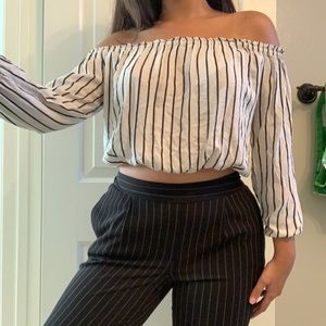 Off the shoulder crop top